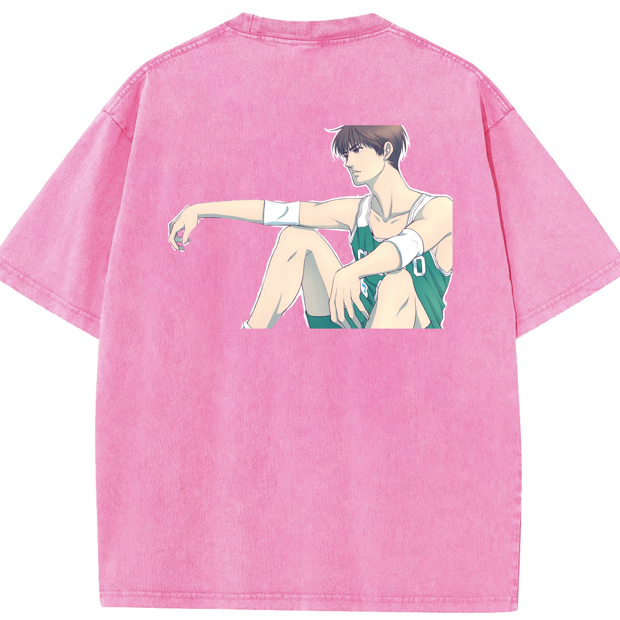 SLAM DUNK／スラムダンク 綿100% ヴィンテージ風 半袖Tシャツ（背面プリント）